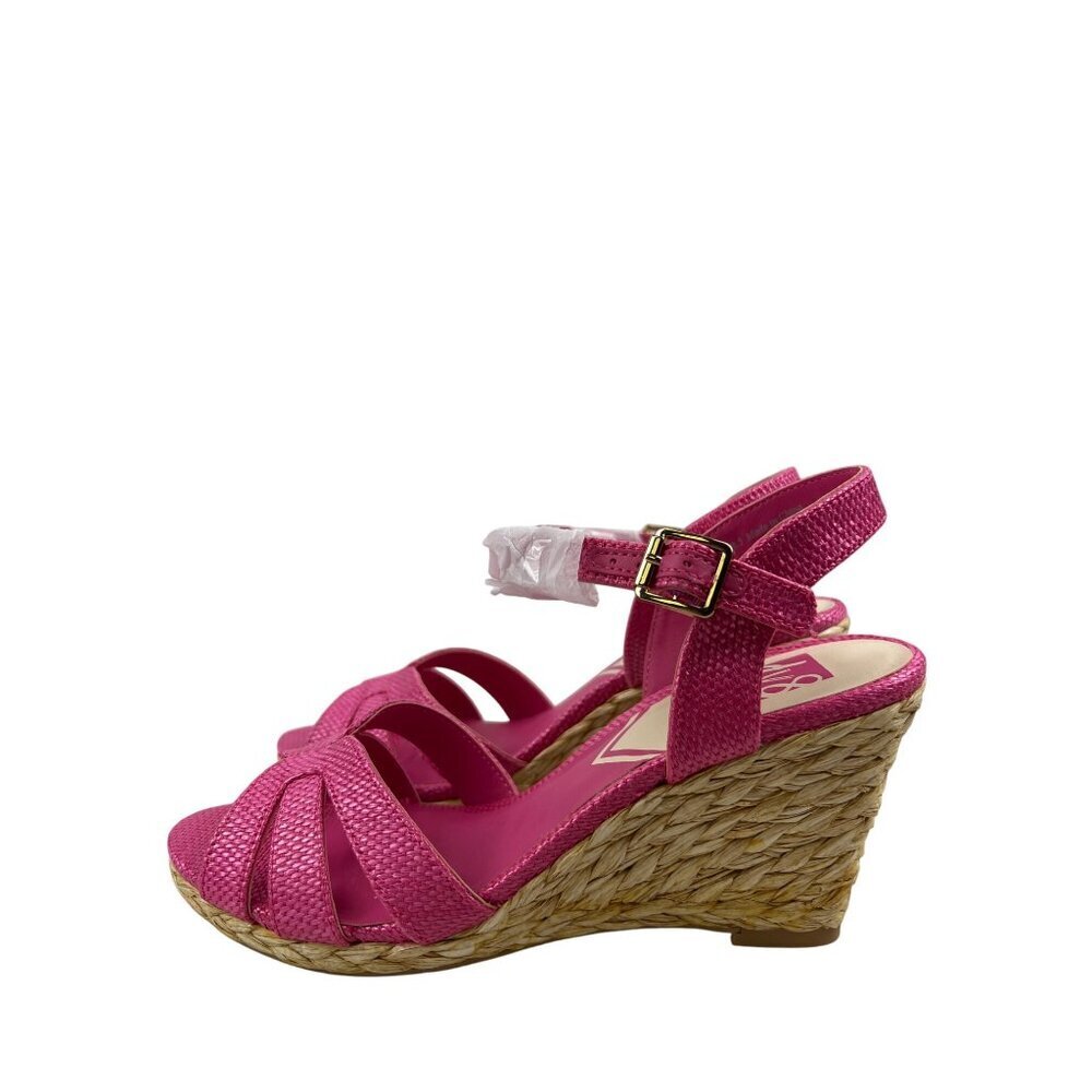 Dolce Vita Women's Sandal Espadrille Jute Wedge Pink Fuchsia Strappy Size 8.5 - Picture 5 of 10